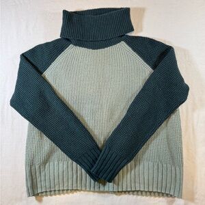 Madewell Women’s Colorblock Eastbrook Two-Tone Crossback Turtleneck Sweater